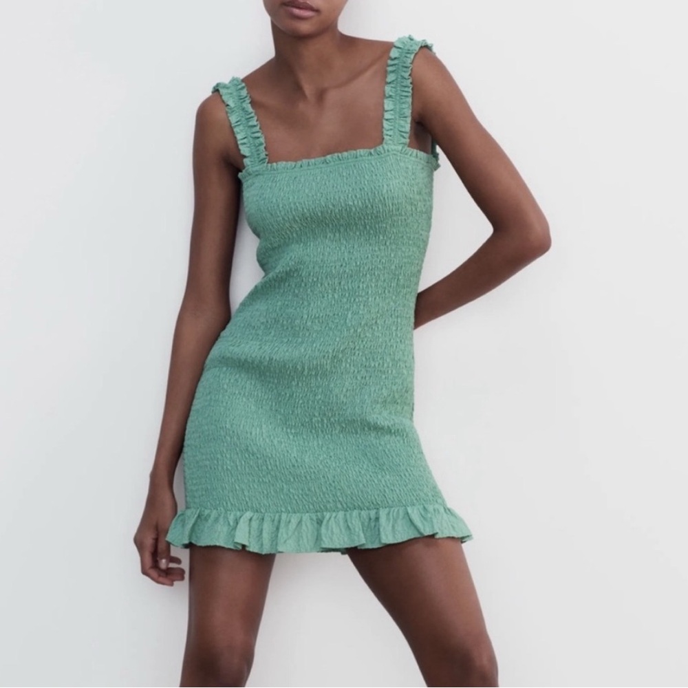 Zara - Smocked Mini Dress